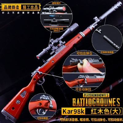 PLAYERUNKNOWN'S BATTLEGROUNDS  Royale Large AWM Captain Pull up 98K Demolition Sniper Gun scale Model Toy