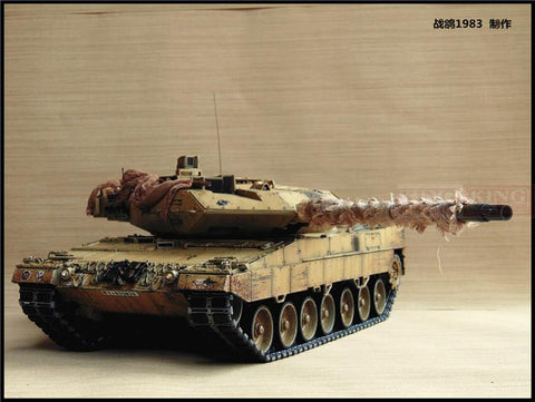 KNL HOBBY Heng Long, 1: 16RC Leopard 2 tank model remote control two foundry heavy coating of paint to do the old