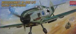 ACADEMY 2214 Bf109E-3/4 and semi-tropical fighter motorcycle track ground traction