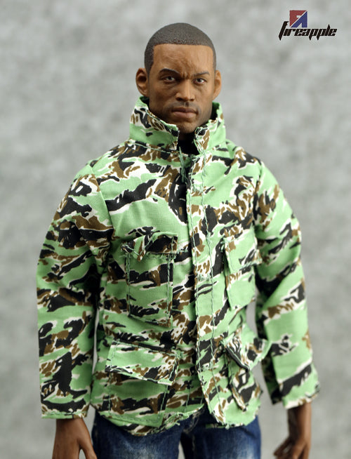 1/6 tide soldiers clothes jacket camouflage type general green flower coat model spot Action Figures