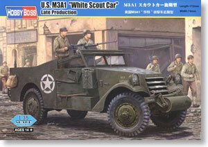 Hobby Boss 1/35 scale tank models 82452 US M3A1 light wheeled armored reconnaissance vehicle late type