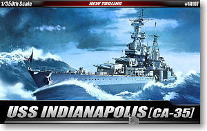 ACADEMY 14107 US Navy CA-35 "Indianapolis" heavy cruiser
