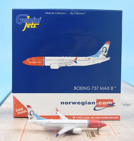 GeminiJets GJNAX1654 Norwegian B737MAX8 LN-MAX 1:400