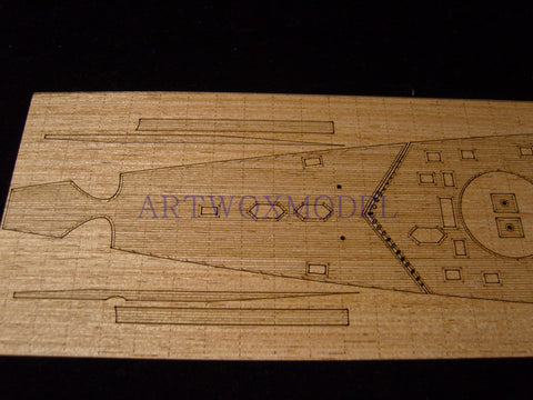 ARTWOX Heller 81080 Gnaisenau Battleship Wood Deck AW50014
