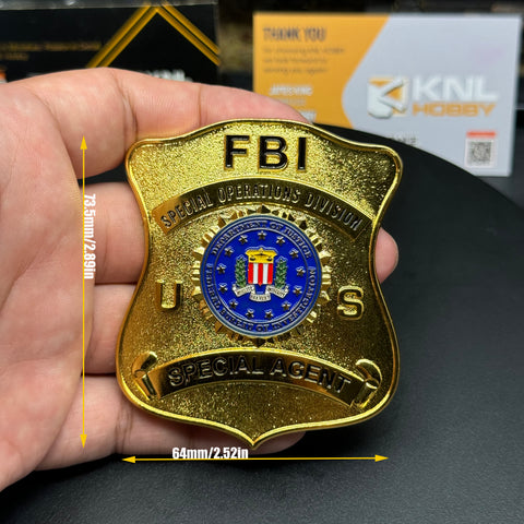 KNL Hobby U.S. FBI badge Collection Novelty Collectable US FBI Special Agent Badge  Military Gift. halloween christmas gift