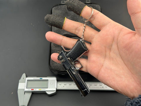 KNL Hobby 1/3 scale Pistol model keychain Desert Eagle Silver color fidget toy decompress toy Glock