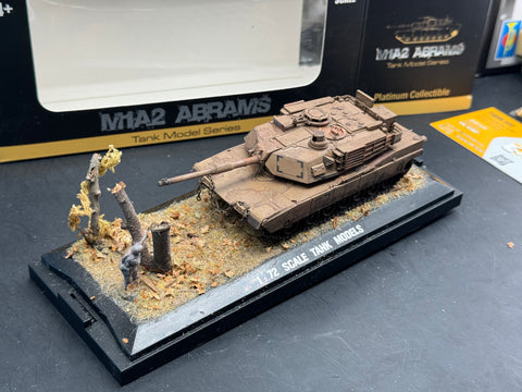 KNL Hobby 1/72 scale static tank model US Army M1A2 Abrams Platinum collectible Hand-made special paiting old painting aging paiting