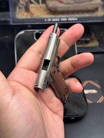 KNL HOBBY 1/3 Scale M1911 & JW4 TTI-PVI Pistol Grey Black Model + Collectible Storage Suitcase Bullets Ejection Function Can Not Shoot!