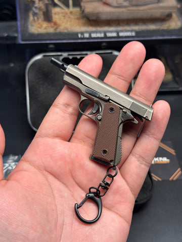 KNL HOBBY 1/3 Scale M1911 & JW4 TTI-PVI Pistol Grey Black Model + Collectible Storage Suitcase Bullets Ejection Function Can Not Shoot!