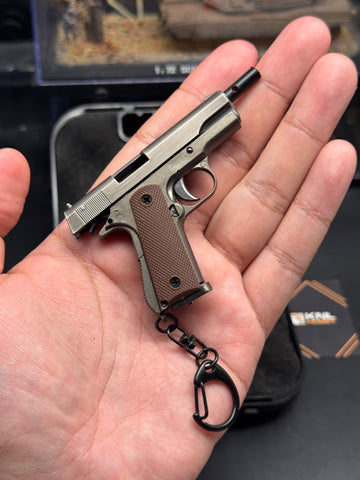 KNL HOBBY 1/3 Scale M1911 & JW4 TTI-PVI Pistol Grey Black Model + Collectible Storage Suitcase Bullets Ejection Function Can Not Shoot!