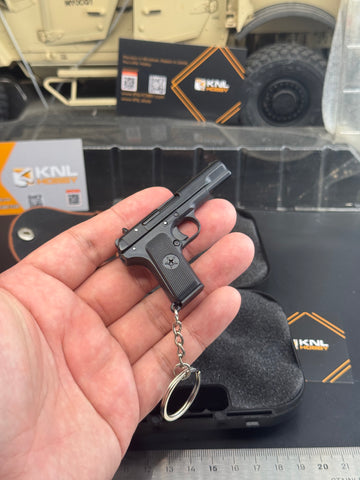 KNL HOBBY 1/3 Scale TT33 Style 54 style Pistol Keychain, Alloy Diecast plastic Model with holster, Mini Handgun Collectible Toy with Storage Case, Non-Firing