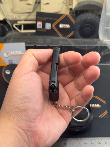 KNL HOBBY 1/3 Scale TT33 Style 54 style Pistol Keychain, Alloy Diecast plastic Model with holster, Mini Handgun Collectible Toy with Storage Case, Non-Firing