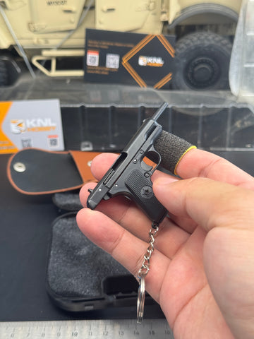 KNL HOBBY 1/3 Scale TT33 Style 54 style Pistol Keychain, Alloy Diecast plastic Model with holster, Mini Handgun Collectible Toy with Storage Case, Non-Firing