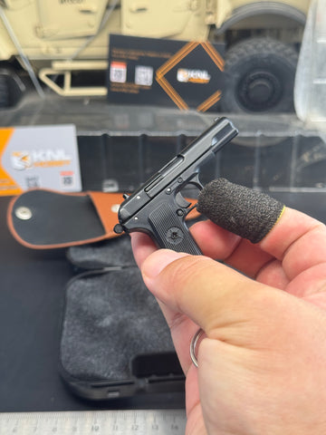 KNL HOBBY 1/3 Scale TT33 Style 54 style Pistol Keychain, Alloy Diecast plastic Model with holster, Mini Handgun Collectible Toy with Storage Case, Non-Firing