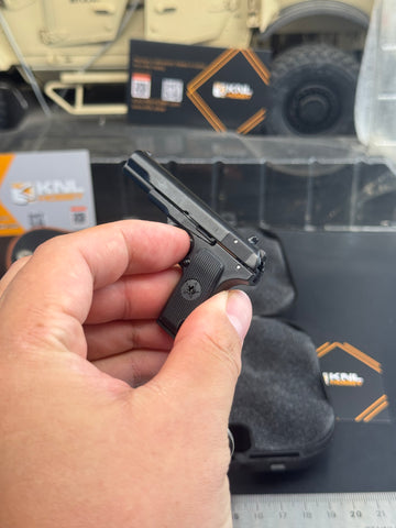 KNL HOBBY 1/3 Scale TT33 Style 54 style Pistol Keychain, Alloy Diecast plastic Model with holster, Mini Handgun Collectible Toy with Storage Case, Non-Firing
