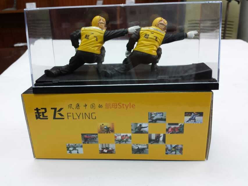 KNL Hobby diecast model China carrier style took off soldiers who model double super J-15 fighters go your plane soldier