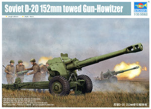 Trumpeter 1/35 scale model 02333 Soviet D-20 152mm towed Gun traction howitzera