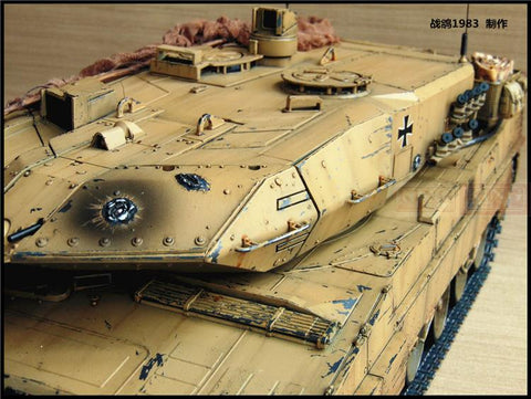 KNL HOBBY Heng Long, 1: 16RC Leopard 2 tank model remote control two foundry heavy coating of paint to do the old