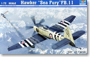 Trumpeter 1/72 scale model 01631 sea fury FB MK.11 carrier-based fighter