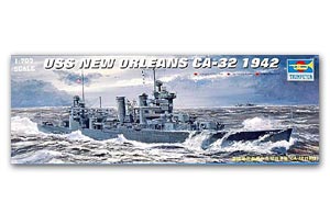 Trumpeter 1/700 scale model 05742 US Navy CA-32 "New Orleans" heavy cruiser 1942