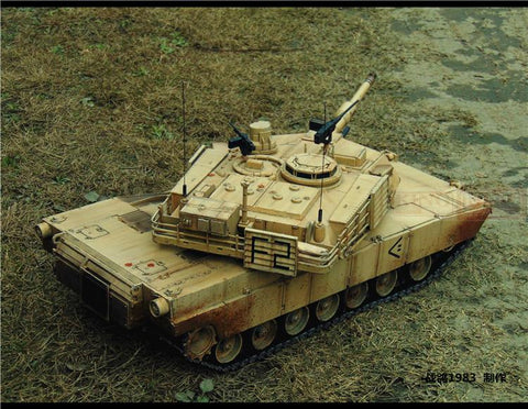 KNL HOBBY HengLong 1 / 16 M1A2 RC tank model remote control car shell foundry heavy coating of paint to do the old