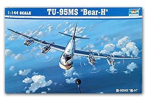 Trumpeter 1/144 scale model 03904 Tu-95MS "bear-h" bomber