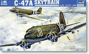 Trumpeter 1/48 scale model 02828 World War II US C-47A "air train" transport aircraft *