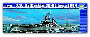 Trumpeter 1/700 scale model 05701 US clothing Iowa class BB-61 "Iowa" battleship 1984