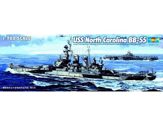 Trumpeter 1/700 scale model 05734 BB-55 North Carolina Battleship