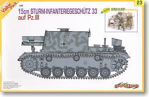 1/35 scale model Dragon 9123 3 assault chariot 15cm heavy infantry gun and the sixth army infantry
