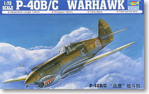 Trumpeter 1/72 scale model 01632 P-40B / C Tomahawk fighter