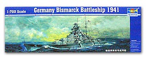 Trumpeter 1/700 scale model 05711 World War II German Navy "Bismarck" battleship