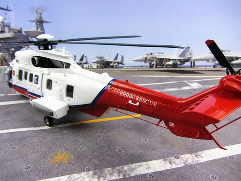 KNL Hobby diecast model New EC225 large marine China rescue helicopter model military science children gifts