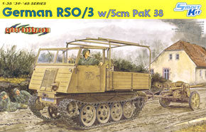 1/35 scale model Dragon 6684 RSO / 03 Diesel-type all-terrain east tractor and 5cm PaK38 warfare