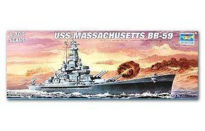 Trumpeter 1/700 scale model 05761 US Navy South Dakota BB59 "Massachusetts" battleship