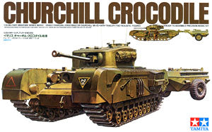 TAMIYA 1/35 scale models 35100 Churchill "crocodile" heavy-duty fire truck and single-axis fuel traction load card