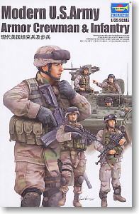 Trumpeter 1/35 scale soldier figure model 00424 Modern American Army Armor and Infantry
