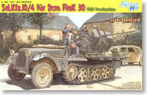 1/35 scale model Dragon 6739 Sd.Kfz.10 / 4 equipped with 2cm Flak30 on the air chariot 1939 type