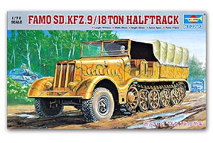 Trumpeter 1/72 scale model 07203 Fama Kfz.9 18 tonne semi-crawler heavy artillery tractor