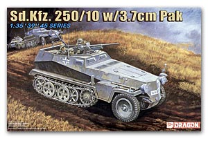 1/35 scale model Dragon 6139 Sd.Kfz 250/10 semi-track armored vehicles equipped with 3.7cm warfare