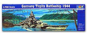 Trumpeter 1/700 scale model 05712 German Navy Bismarckian "Tilpitz" battleship