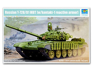 Trumpeter 1/35 scale tank model 05599 Russian T-72B/B1 main battle tank MBT with kontakt-1 reactive armor