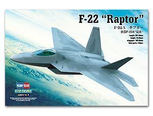 Hobby Boss 1/72 scale aircraft models 80210 F-22 Raptor Fighter