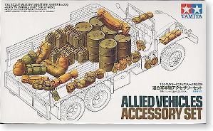 TAMIYA 1/35 scale models 35229 World War II Allied vehicles equipped with supplies supplies package