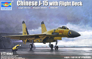 Trumpeter 1/72 scale model 01670 Navy J-15 carrier-based fighter and aircraft carriera take-off deck