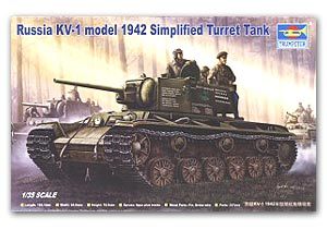 Trumpeter 1/35 scale model 00358 KV-1 heavy chariot 1942 simplified turret type