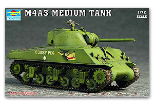 Trumpeter 1/72 scale model 07224 M4A3"Sherman" medium chariot