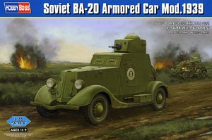 Hobby Boss 1/35 scale tank models 83883 Soviet BA-20 armored vehicles 1939 type