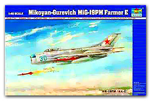 Trumpeter 1/48 scale model 02804 MiG-19PM farmer fighter (all-weather missile interceptor)