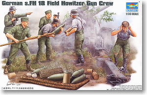 Trumpeter 1/35 scale soldier figure model 00425 German Army s.FH18 howitzera for firing group